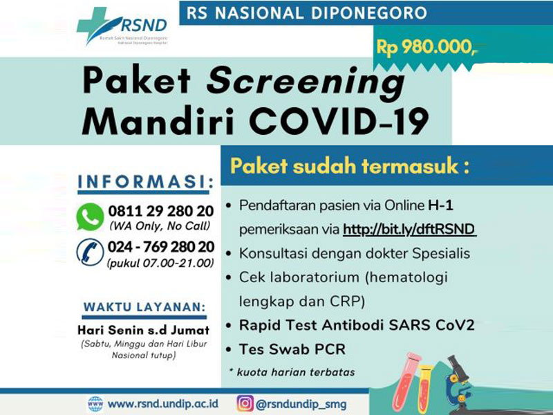 The Ease Of Covid Screening 19 Raises Public Awareness For Screening Universitas Diponegoro