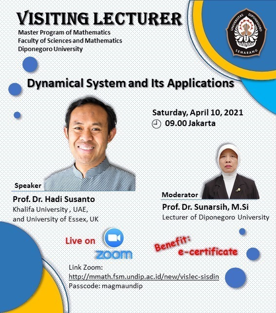 Masters Of Mathematics Of Faculty Of Science And Mathematics Undip Offers Doctoral Scholarship To Abu Dhabi At Khalifa University Universitas Diponegoro