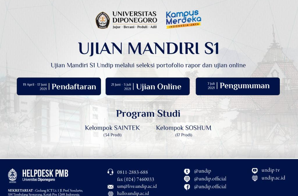Cara Daftar Mandiri Undip