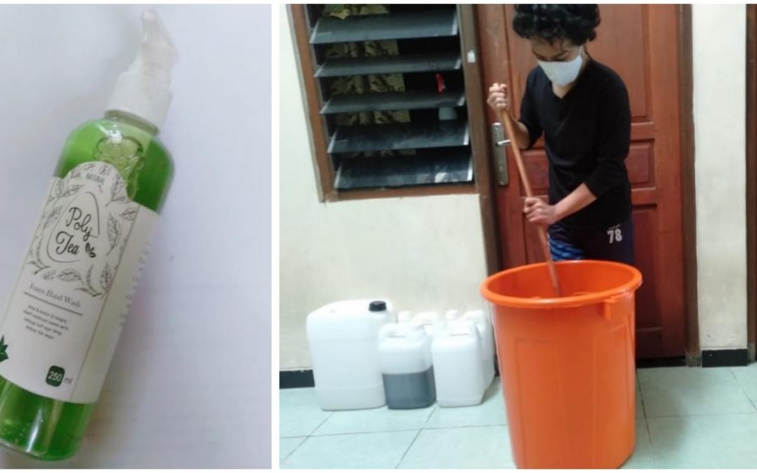 Mahasiswa Sekolah Vokasi UNDIP Kembangkan Sabun Antiseptik Covid-19 dari Ampas Teh