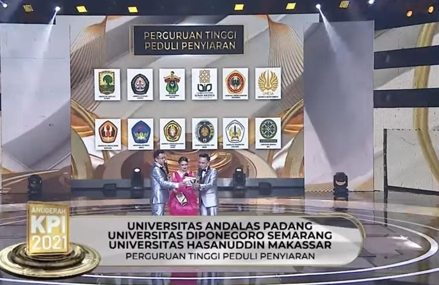 UNDIP Raih Penghargaan Anugerah KPI 2021 sebagai Perguruan Tinggi Peduli Penyiaran