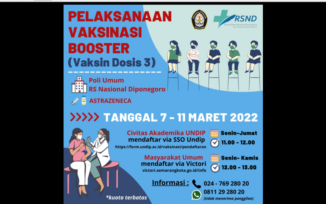 UNDIP Booster Vaccination Services at RSND General Poly