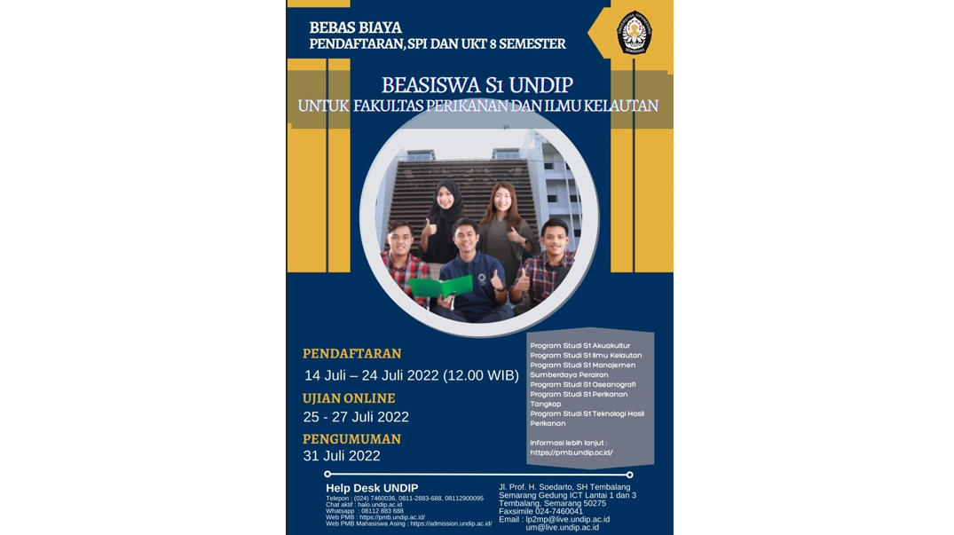 Information on UNDIP Scholarship For FPIK Prospective Students