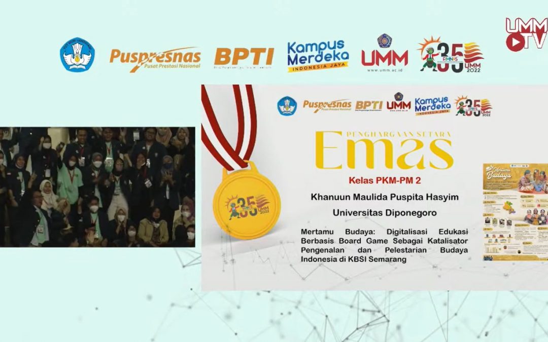 UNDIP Computer Engineering Student Won Gold at the 35th PIMNAS 2022