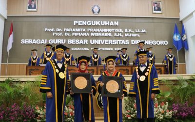 Faculty of Law UNDIP Inaugurated Two Professors