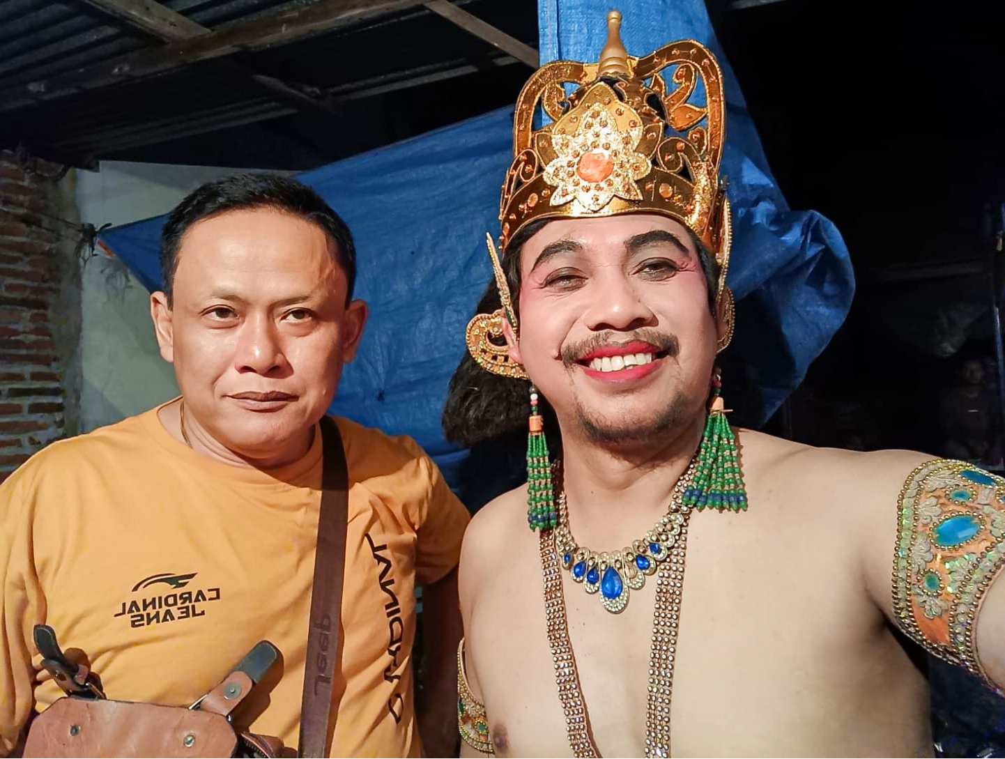 Bersama Pemilik Grup Kethoprak Wahyu Manggolo Bapak Mogol