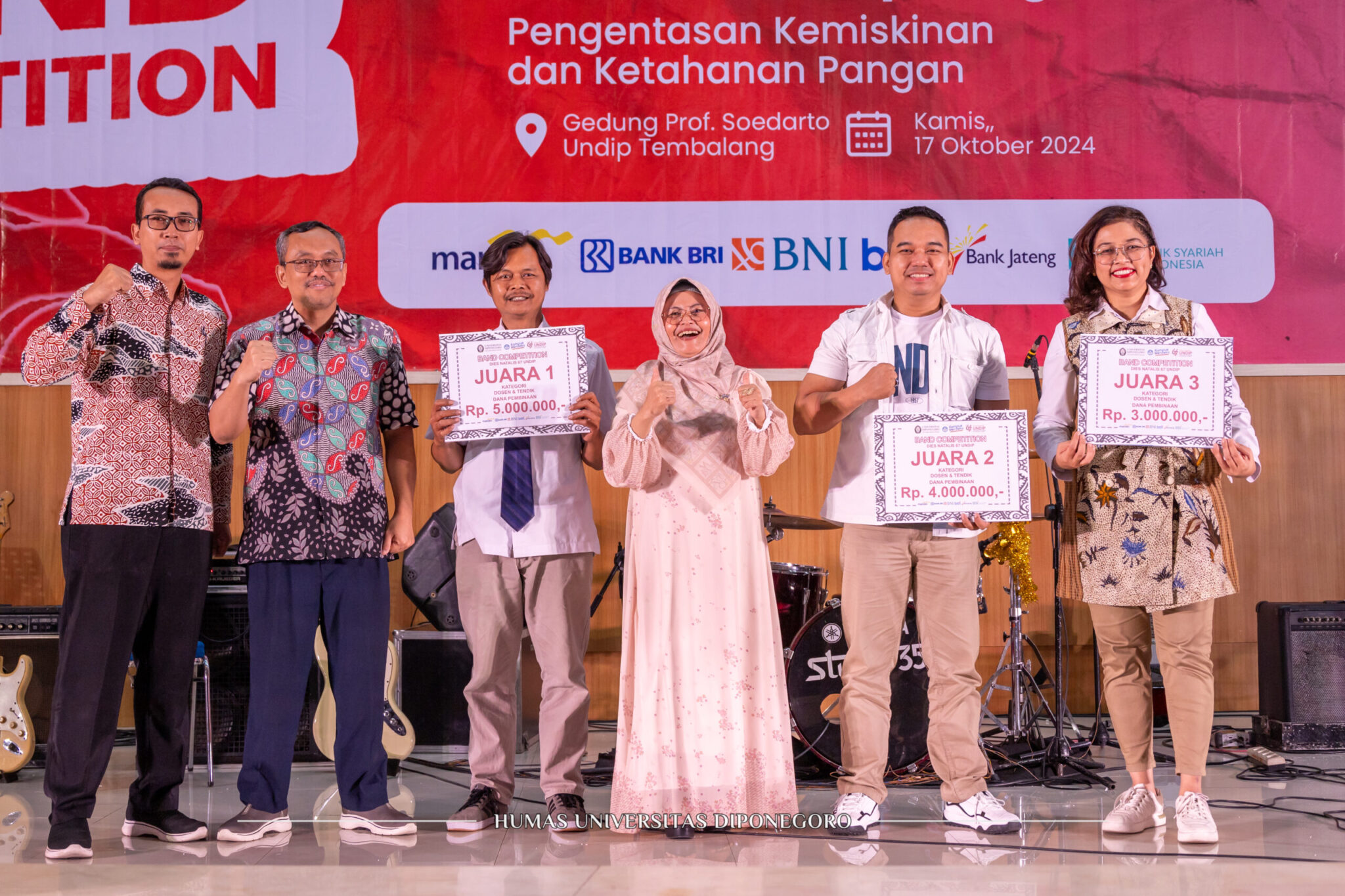 Keseruan Band Competition pada Dies Natalis Ke-67 UNDIP Kembangkan Talenta Civitas Academica