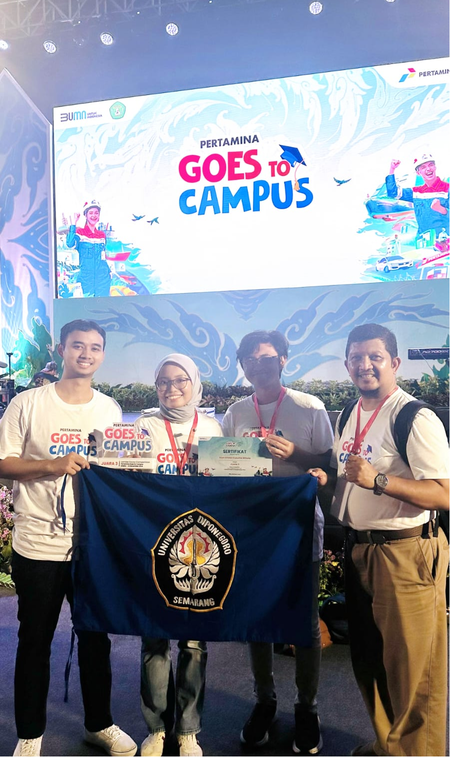 Tim UNDIP Raih Juara 3 Lomba Essai Pertamuda 2024